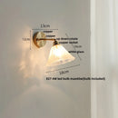 Axyaa Blue Glass Wall Sconce Nordic Modern Rotate Stair Light