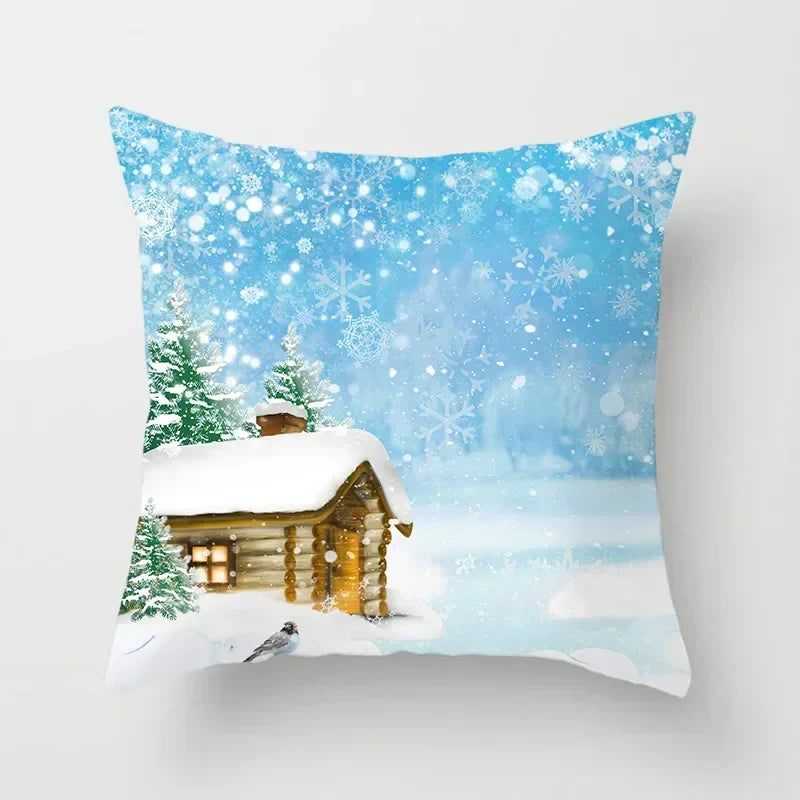 Axyaa Christmas Home Pillowcases Printed Bed Decoration Cushion Covers