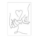 Axyaa Family Portrait Line Wall Art Canvas Poster Son Daughter Love Bedroom Decor
