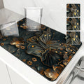 Axyaa Absorbent Kitchen Drying Mat for Tableware Drying and Decor