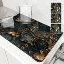 Axyaa Absorbent Kitchen Drying Mat for Tableware Drying and Decor