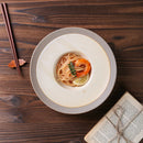 Axyaa Spaghetti Deep Plate Coarse Pottery Soup Salad Ceramic Tableware