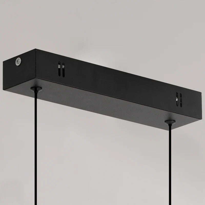 Axyaa Black Gold Chandelier: Modern Living Room Pendant Light with Phone APP Dimming