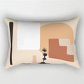Axyaa Geometric Leaf Plant Print Pillowcase - Modern Nordic Sofa Cushion Cover