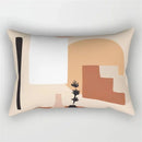 Axyaa Geometric Leaf Plant Print Pillowcase - Modern Nordic Sofa Cushion Cover