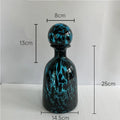 Axyaa Leopard Texture Glass Vase Modern Floral Arrangement Room Decor