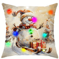 Axyaa Snowman & Christmas Tree LED Pillowcase for Festive Home Decor & Gifts