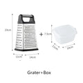 Axyaa Stainless Steel Box Grater & Slicer with Container - Kitchen Essential