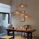 Axyaa Rattan Straw Hat Pendant Light - Retro Style for Home & Restaurant Decor