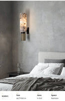 Axyaa Copper Alabaster Wall Lamp for Living Room Bedroom High-End Lighting