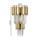 Axyaa Glass Rod Crystal Chandelier Gold Pendant Luxury Hanging Lamp