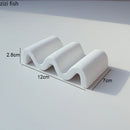 Axyaa Wave Shape Ceramic Dinner Plates Set