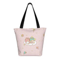 Axyaa Hello Kitty Tote Bag: Cute Kawaii Cartoon Top Handle Zipper Bag for Women