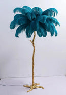 Axyaa Modern Ostrich Feather LED Floor Lamp for Bedroom Living Room Villa Lighting