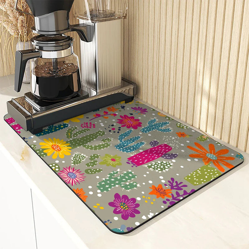 Axyaa Absorbent Draining Mat for Kitchen & Bathroom