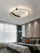 Axyaa Round LED Ceiling Lamp: Modern Nordic Bedroom Light for Minimalist Living