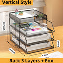 Axyaa Mesh Desk Organizer File Tray Rack Shelf for Office Document Storage