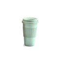 Axyaa Wheat Straw Fiber Silicone Coffee Cup with Lid