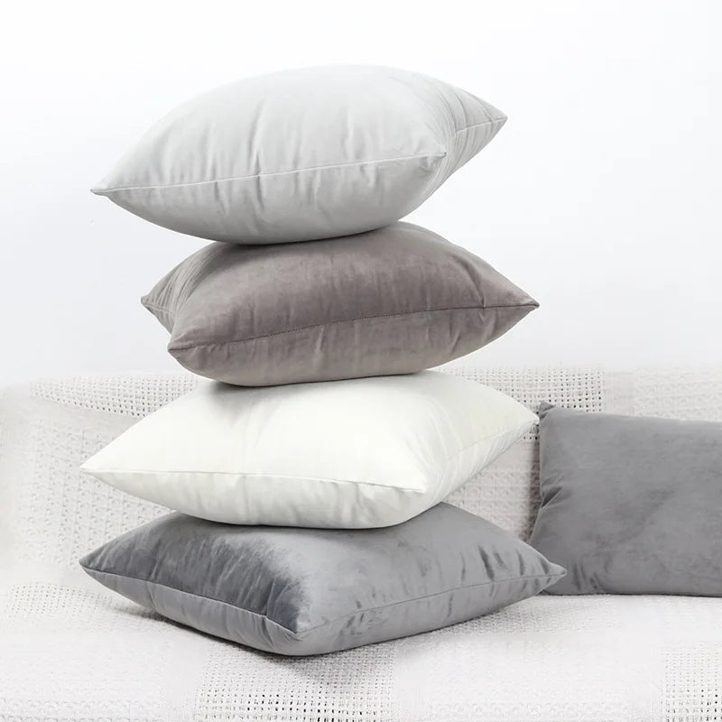 Velvet Cushion Covers 45x45cm: Axyaa Home Decor Pillowcases for Sofa Cushions