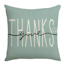 Axyaa Harvest Pumpkin Plaid Linen Blue Pillow Cover for Festive Decor