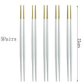 Axyaa Stainless Steel Chopsticks Set for Sushi, Cooking, and Korean Cuisine