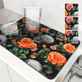 Axyaa Absorbent Anti-slip Coffee Dish Mat | Quick Dry Draining Pad for Kitchen/Bathroom