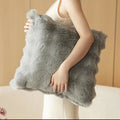 Axyaa Small Bubble Velvet Long Hair Pillow - Super Soft Double Sided Sofa Cushion