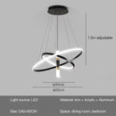Axyaa Moderne Ronde Led Kroonluchters Voor Woonkamer Eetkamer Glans Hanglampen