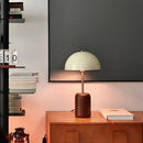 Axyaa French Medieval Wood Table Lamp LED E14 for Bedroom Study Living Room