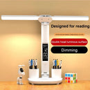 Axyaa LED Desk Lamp: Dimmable 2 Heads, 180° Rotate, Foldable, Eye Protection