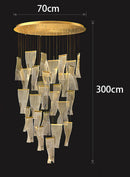 Axyaa Modern LED Pendant Chandeliers for Living Room Staircase Indoor Lighting