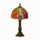 Axyaa Stained Glass Table Lamp: European Style Home Decor Reading Light for Living Room Bedroom