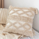 Axyaa Bohemian Tufted Embroidered Fringe Pillow Case for Light Luxury Living Room Sofa