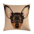 Cartoon Dog Cushion Cover by Axyaa - Linen Pet Pillow for Home Office Sofa Decor