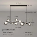 Axyaa Glass Globe LED Pendant Chandelier for Dining Room, Foyer & Art Decor