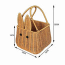 Axyaa Rattan Hand-Woven Storage Basket Brown