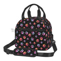 Axyaa Dog Paw Print Insulated Lunch Bag - Thermal Portable Bento Pouch