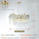 Axyaa Modern Crystal Chandelier Lighting for Dining & Living Room Decor