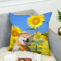 Axyaa Shiba Inu Cushion Cover 45x45cm for Bed or Chair Decor