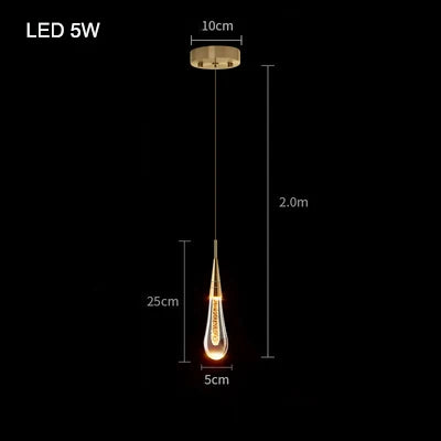 Axyaa Bubble Crystal Pendant Lights: Elegant Indoor Hanging Lamp for Home Decor