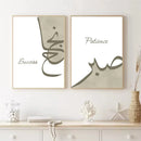 Islamic Wall Art: Axyaa Bohemia Love Success Choice Dua Canvas Poster