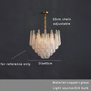 Axyaa Nordic Luxury Gold Glass Chandelier - Home Decoration Lighting