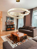 Axyaa LED Crystal Pendant Chandelier for Bedroom Living Room