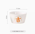 Axyaa Ceramic Rice Bowl and Creative Dish Plate - Cute Household Tableware