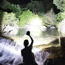 Axya Rechargeable LED Flashlight with Red Light Camping Work Light, Waterproof Searchlight