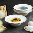 Axyaa Circular Ceramic Straw Hat Bowl for Molecular Cuisine and Desserts