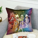 Axyaa Rainbow High Pillowcases 45*45 Decorative Cushion Covers for Home Décor