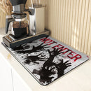 Halloween Dry Coffee Mat Absorbent Placemat Anti-Slip Table Cup Drying Mats by Axyaa