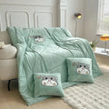 Axyaa Panda Flannel Cushion Quilt Pillow - Cute 2 in 1 Sofa Car Office Decor
