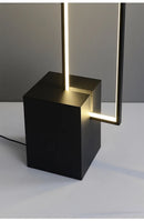 Axyaa Nordic Geometric LED Floor Lamp, Modern Dimmable Stand Light for Living Room